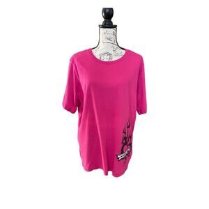 Mustang Week Myrtle Beach Women's Missy Fit Logo Graphic T-shirt Fuchsia XXL